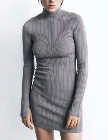 Rochie scurta Zara, gri Gri