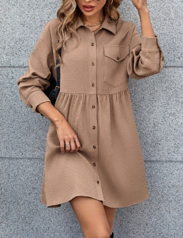 Rochie scurta SHEIN, maro Maro