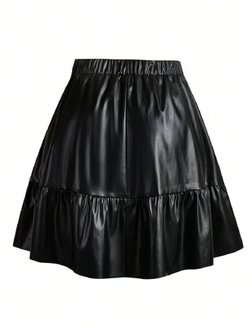 Fusta SHEIN CURVE, negru Negru