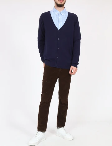 Cardigan Bershka, bleumarin inchis Albastru