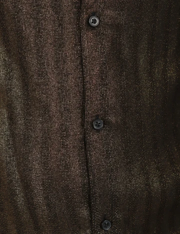 Camasa Zara, auriu/negru Negru