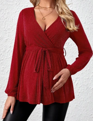 Bluza SHEIN Maternity, rosu Rosu