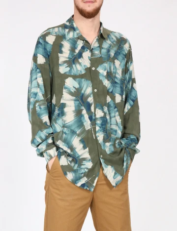 Camasa Zara, verde/albastru Verde