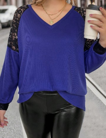 
						Bluza SHEIN CURVE, albastru