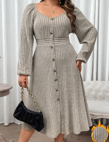 Rochie medie SHEIN CURVE, gri Gri