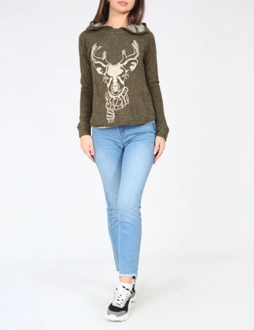 Hanorac Zara, kaki Verde