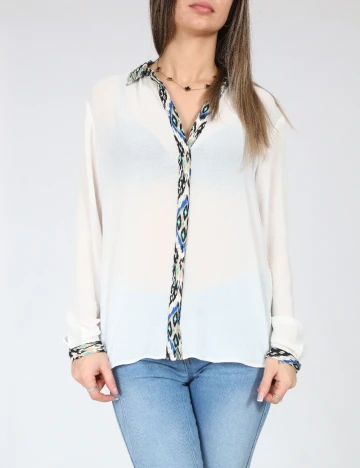 Camasa Zara, alb Alb