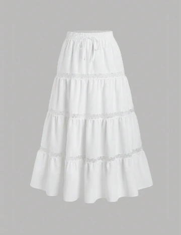 Fusta SHEIN, alb Alb