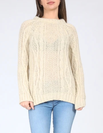 Pulover Zara, bej Crem