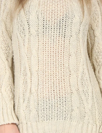 Pulover Zara, bej Crem