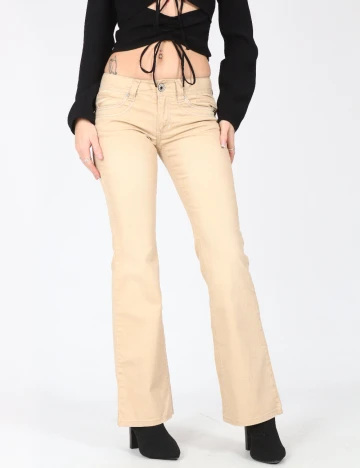 Pantaloni Zara, crem Crem