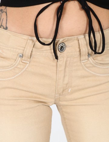 Pantaloni Zara, crem