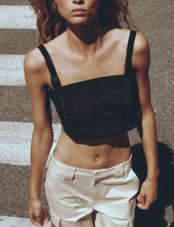 Top Zara, negru Negru