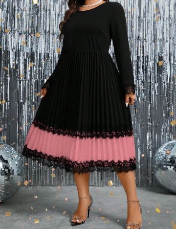 Rochie medie SHEIN CURVE, negru Negru