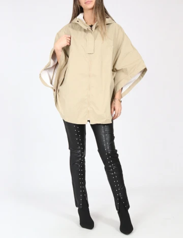 Pelerina de ploaie Zara, bej Crem