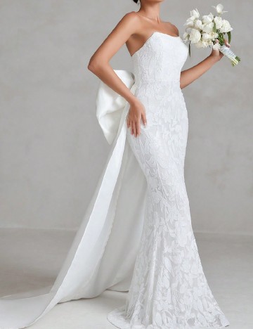 
						Rochie lunga Faeriesty, alb