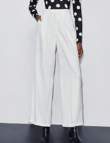 Pantaloni SHEIN, alb Alb