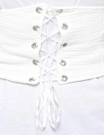 Tricou Bershka, alb Alb