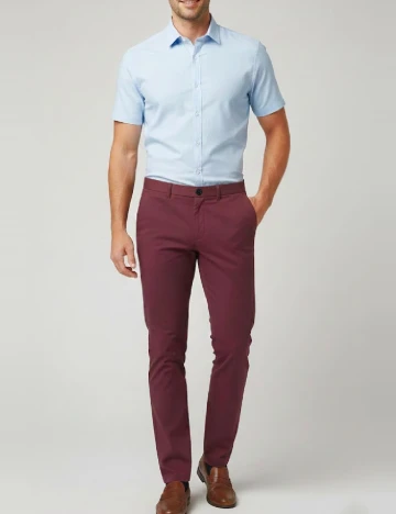 Pantaloni Zara, roz pudra inchis