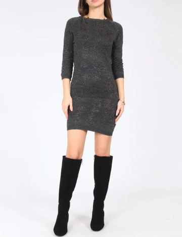 Rochie scurta Bershka, gri Gri