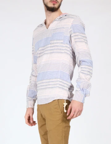 Bluza Zara, alb/albastru