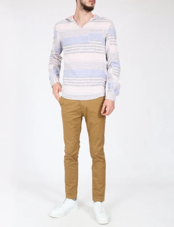 Bluza Zara, alb/albastru