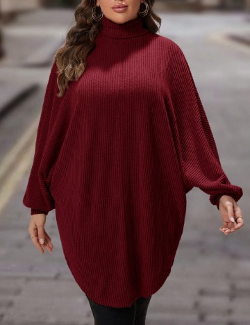 
						Pulover SHEIN CURVE, rosu