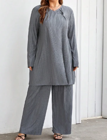 Compleu SHEIN CURVE, gri Gri