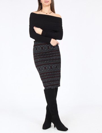 Fusta Bershka, negru