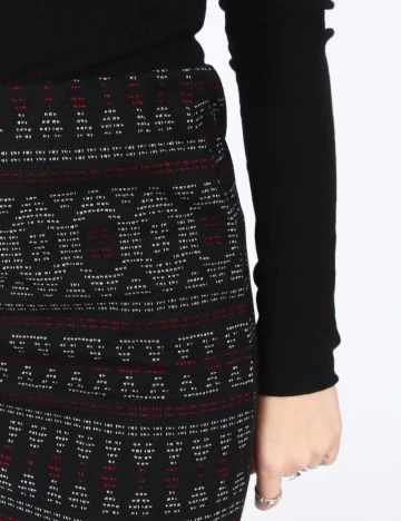 Fusta Bershka, negru Negru