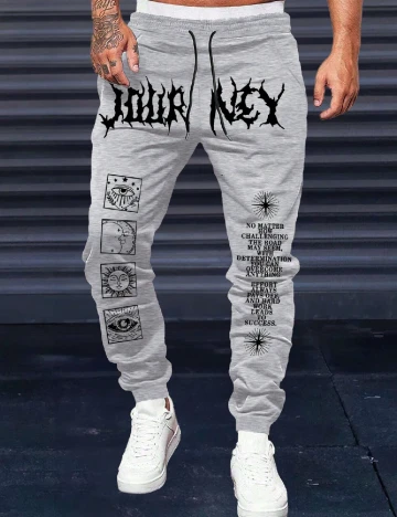 Pantaloni SHEIN Plus Size Men, gri Gri