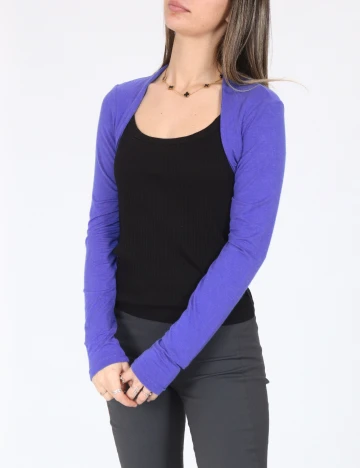 Bolero Bershka, albastru Albastru