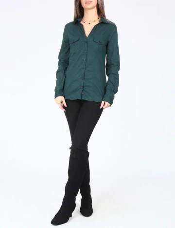 Camasa Bershka, verde Verde