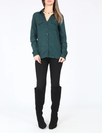 Camasa Bershka, verde Verde