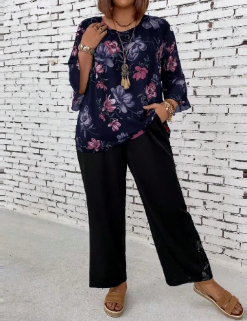 Compleu SHEIN CURVE, bleumarin inchis Albastru