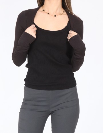 
						Bolero Bershka, maro inchis