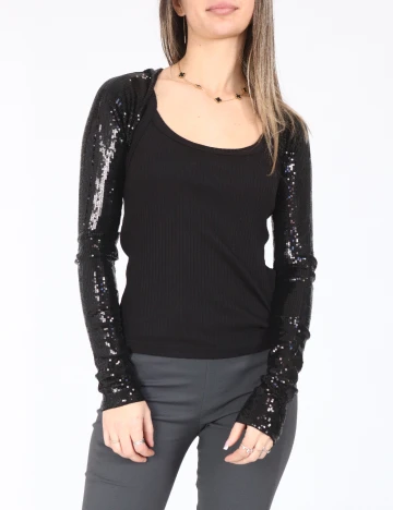 Bolero Bershka, negru Negru