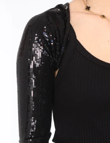 Bolero Bershka, negru Negru
