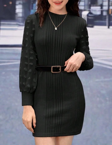 Rochie scurta Shein Kids, negru Negru