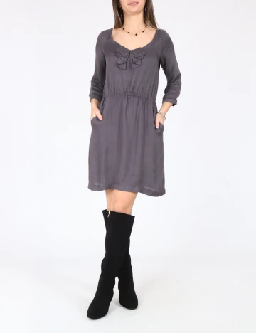 Rochie scurta Zara, gri Gri