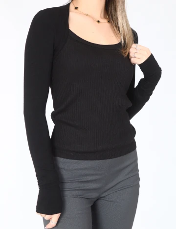 Bolero Bershka, negru Negru