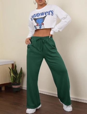 Pantaloni SHEIN, verde Verde