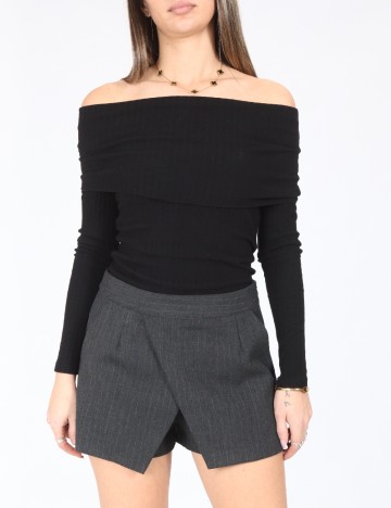 
						Fusta pantalon Bershka, gri inchis