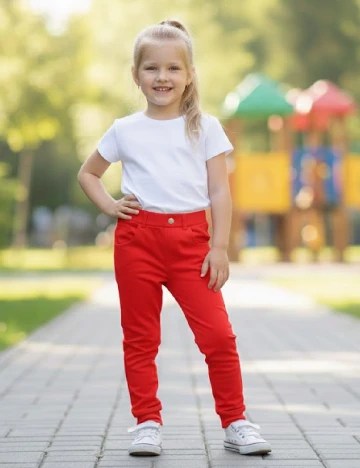 Pantaloni Zara, rosu