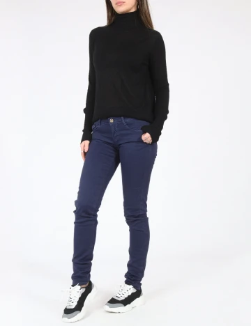 Pantaloni Zara, bleumarin Albastru