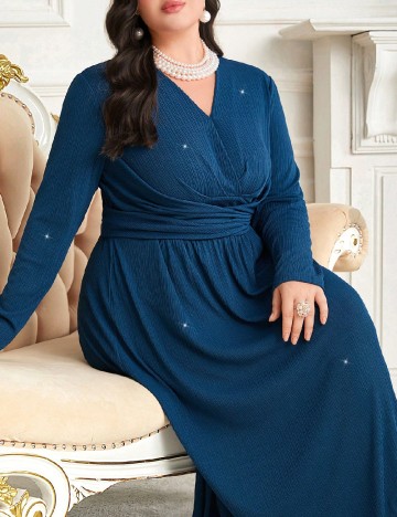 
						Rochie lunga SHEIN CURVE, albastru