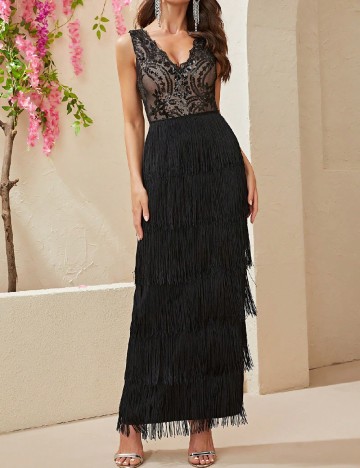 
						Rochie lunga Giffniseti, negru