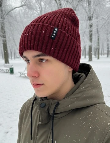 Caciula Pull&Bear, visiniu Rosu