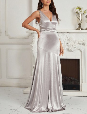 
						Rochie lunga SHEIN Maternity, argintiu