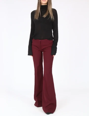 Pantaloni Bershka, grena Rosu